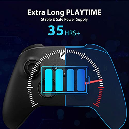 2 Pack Rechargeable Controller Battery Pack for Xbox Series X|S and Xbox One with 10FT USB C Charging Cable and Micro USB Adapter, Play and Charge Kit for All Xbox Wireless Controller, XBOX-SB08