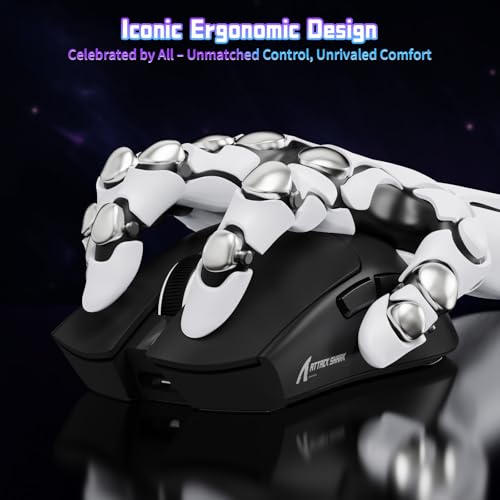 ATTACK SHARK X11SE Wireless Gaming Mouse, 59g Lightweight, Black | Bluetooth/2.4Ghz Wireless/Wired Connectivity, 22K DPI, PixArt PAW3311 Gaming Sensor, 1K Polling Gamer Mice for PC/Mac - color: Black