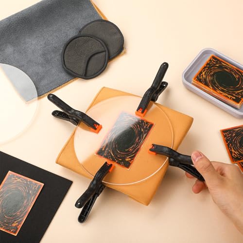 Leinuosen 228 Pcs Trade Card Flattening Kit, Card Cleaning Kit for TCG Collectors Collectible Cleaning Protect Supplies