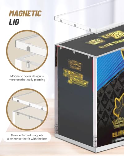 Etb Acrylic Case | UV Protection | Stackable Etb Protector Case | Compatible with Elite Trainer Boxes，High Transparency Display，Zero Assembly，Magnetic Lid - size: 7.8x3.9x6.8in