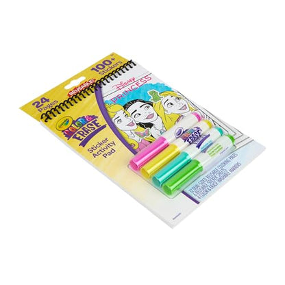 Crayola Disney Princess Sticker Activity Pad, 12 Princess Coloring Pages, 100+ Stickers, Travel Activity, Princess Toys, Toddler Gifts