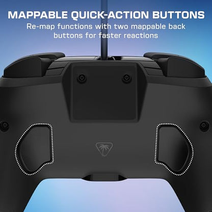 Turtle Beach Rematch Wired Gaming Controller, Nintendo Switch 2, Lite, OLED | Hall-Effect Thumbsticks, 2 Mappable Buttons, Audio Jack, C-Button for Game Chat, Licensed for Nintendo Switch 2, Black & Red - color: Black