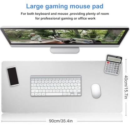 XXL Gaming Mouse Pad 35.4x15.7 Professional Large Mouse Pad & Computer Game Mouse Mat-90x40 Greyus - color: 90x40 Greyus, size: 35.4x15.7x0.1IN