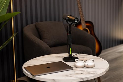 Shure by Gator Round Base Desktop Mic Stand with Standard Height-Adjustable Twist Clutch and 6" Base; (SH-DESKTOP1) - style: Standard