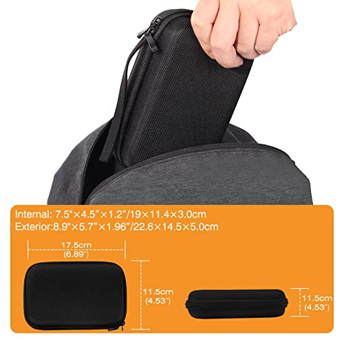 MoKo 7-Inch GPS Carrying Case for Garmin, Tomtom & Magellan, Black | Hard Shell Protection, Soft Velvet Lining, Mesh Pocket Storage, Secure Zipper Closure, Ideal for Travel - size: 7 inch
