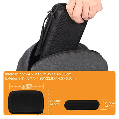 MoKo 7-Inch GPS Carrying Case for Garmin, Tomtom & Magellan, Black | Hard Shell Protection, Soft Velvet Lining, Mesh Pocket Storage, Secure Zipper Closure, Ideal for Travel - size: 7 inch