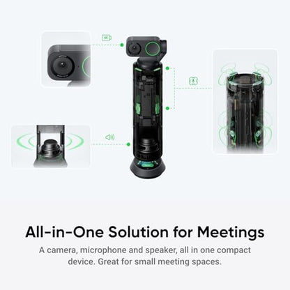 Insta360 WaveLink - 4K Conference Room Speakerphone and Camera, Speaker Tracking, 5m 360° Voice Pickup, Noise Reduction, AI Transcription and Summaries, Plug & Play, Works with Zoom, Teams - color: Arctic White, style: WaveLink Bundle