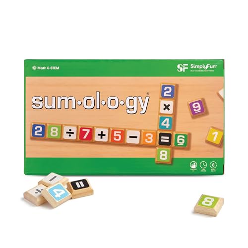 SimplyFun Sumology Math Game - One of The Most Fun Math Games for Kids Ages 8-12 - Practice Addition, Subtraction, Multiplication and Division - 2 or More Players or Play in Teams!