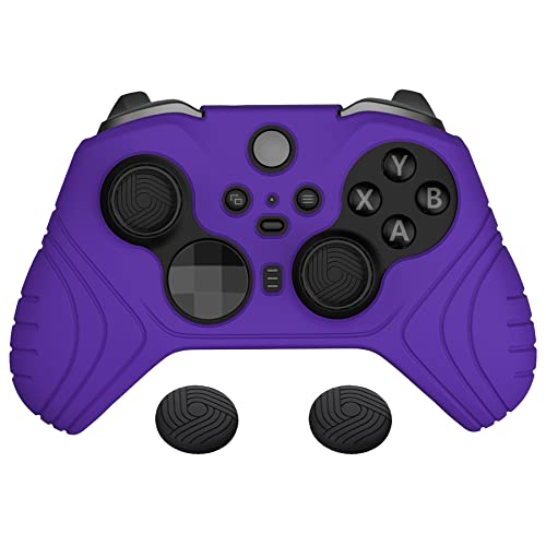 playvital Samurai Edition Anti Slip Silicone Case Cover for Xbox Elite Wireless Controller Series 2 Core, Ergonomic Soft Rubber Skin Protector for Xbox Elite Series 2 with Thumb Grip Caps - Purple - color: Purple