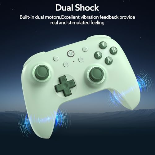 8Bitdo Ultimate 2C Wireless Controller (Green) - 1000Hz Polling | For Windows PC & Android, Hall Effect Joysticks & Triggers, Remappable L4/R4 Bumpers - color: Green