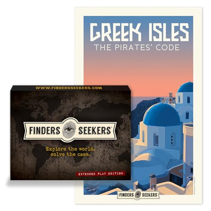 Mystery Game | Greek Isles: The Pirates' Code - Be a Detective and Investigate an Unsolved Case, Escape Room Style Puzzles, for Game Night, Date Night, or Solo | Unlock thrilling adventures with immersive puzzles, clever codes, and captivating Greek Isles
