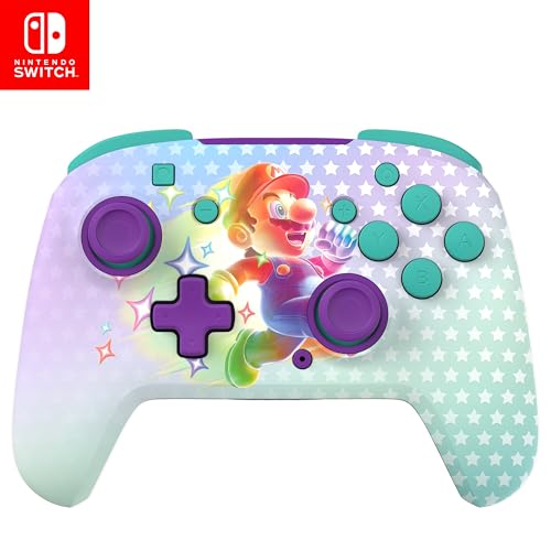 Turtle Beach Rematch Wireless Controller Invincible Mario Nintendo Switch 2 | Nintendo Switch Lite, OLED, Glow-in-the-Dark Design, Rechargeable 40-Hr Battery, 2 Mappable Back Buttons, Invincible Mario - color: Invincible Mario