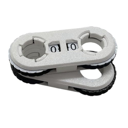 2 Pack MTG Life Counter - HP Tracker with Tracking Card Slot MTG Tabletop RPG Dungeons and Dragons (White) - color: White