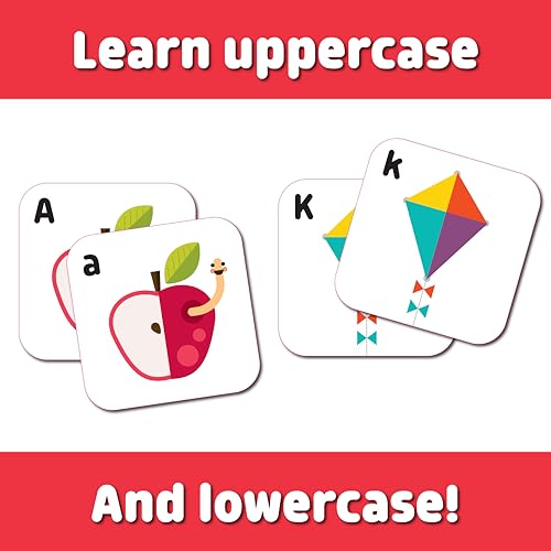 Chuckle & Roar Alphabet Matching Memory Game, Toddler Games, Kids Ages 3+ | Uppercase & Lowercase Letter Match, Up to 4 Players, Travel Toy for Toddlers 3-5, Screen-Free Preschool Game, Learning Game - color: Multicolor