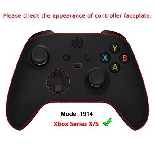 eXtremeRate Custom Back Cover Shell for Xbox Series X & S Controller, Clear Red Replacement Battery Cover & Bottom Shell - color: Clear Red