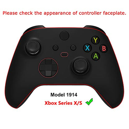 eXtremeRate Custom Back Cover Shell for Xbox Series X & S Controller, Clear Red Replacement Battery Cover & Bottom Shell - color: Clear Red