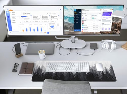 Desk Mat Forest, Keyboard Mats for Desk, 31.5" x 11.8" XL | Large Gaming Mouse Pad, Stitched Edges, Non-Slip Desk Pad, Computer Keyboard Mat, Office Home - color: Forest