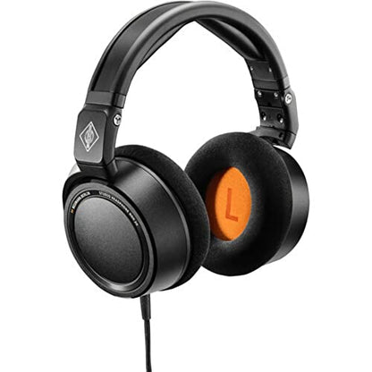 Neumann NDH 20 Black Edition Closed-Back Studio Headphones Bundle with Auray HPDS-B Desktop Headphone Stand and UHC-725 Headphone Case