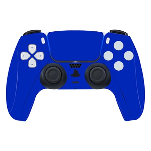 Solid Color Skin Wrap Compatible with PS5 Slim Disc Edition (Blue) | Console Cover Protective Sticker, Game Controller Vinyl Wrap - color: Blue