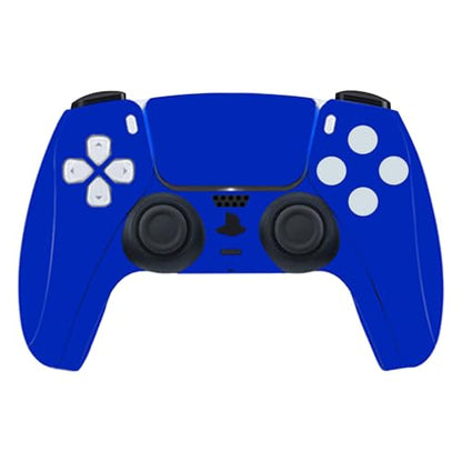 Solid Color Skin Wrap Compatible with PS5 Slim Disc Edition (Blue) | Console Cover Protective Sticker, Game Controller Vinyl Wrap - color: Blue