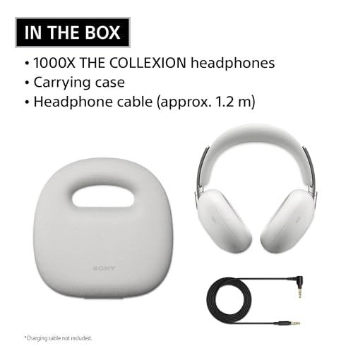Sony 1000X THE COLLEXION Wireless Noise Cancelling Headphones, Platinum | Luxury Comfort with Curated Materials, HD NC Processor QN3, 12 Microphones, Mastered by Engineers, Up to 24 Hrs of Battery - color: Platinum