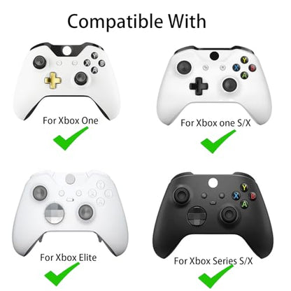 8PCS Replacement Thumbstick for Xbox one S/X/Elite Controller, Joysticks Repair Kit for Xbox Series X & S Controller, Custom Analog Thumb Sticks Parts for Xbox Core Controller (Black)