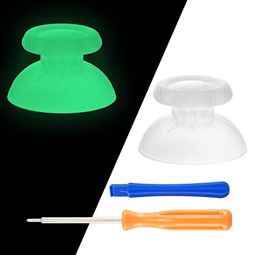 eXtremeRate Glow in Dark - Green Replacement Thumbsticks for PS5 Controller, Custom Analog Stick Joystick for PS4 Controller Universal - color: Glow in Dark Green