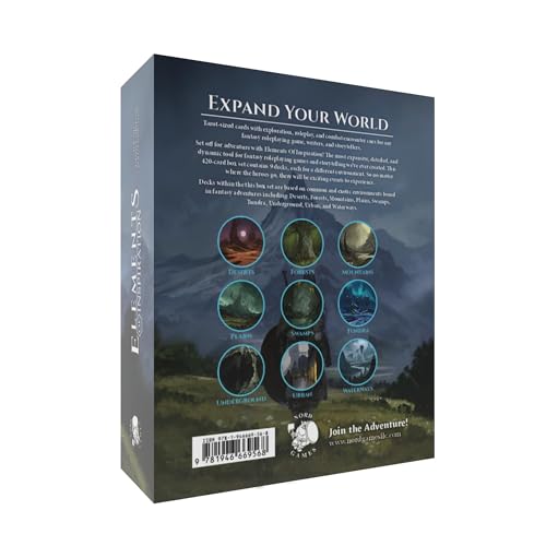 Nord Games: Elements of Inspiration: Boxed Set - 5e RPG Storytelling Cards, 420 Tarot Sized Cards, Combat, Roleplay & Exploration Cues, Tabletop, D&D - style: Inspiration