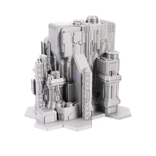 Tabletop Terrain 6mm Sci-Fi Cityscape Bundle 3 with Hexes for Miniatures Games Such as Epic Battletech Adeptus Titanicus (Bundle 3 with Hexes) - size: Bundle 3 with Hexes