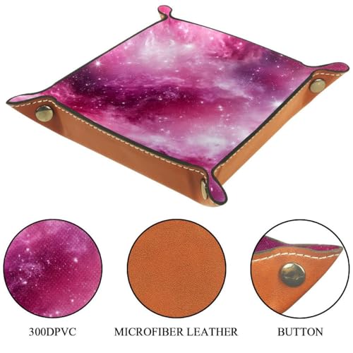 Pink Galaxy Dice Tray Dice Rolling Tray Folding Dice Holder for Dice Games, Like RPG, DND and Other Table Games - color: Multi 8
