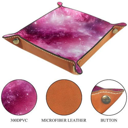 Pink Galaxy Dice Tray Dice Rolling Tray Folding Dice Holder for Dice Games, Like RPG, DND and Other Table Games - color: Multi 8