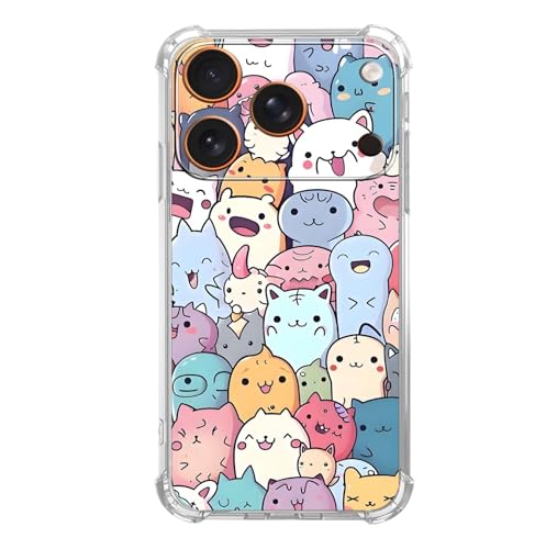 Dopamine Full Screen Monster Case for iPhone 17 Pro Max,Color Block Cute Monster, Trendy Cool Soft TPU Bumper Cover Case for iPhone 17 Pro Max - color: Cute