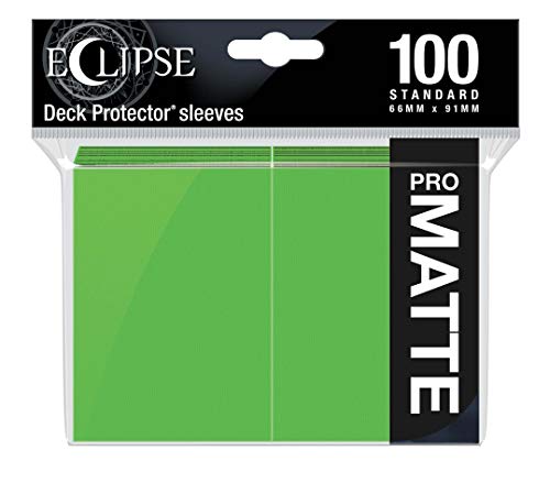 Ultra Pro E-15618 Eclipse Standard Matte Sleeves 100 Pack-Lime Green - color: Lime Green
