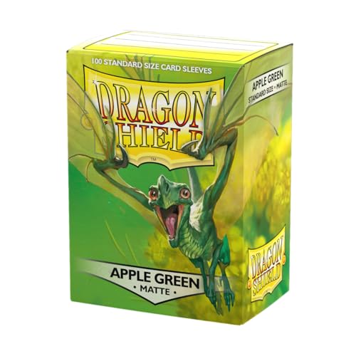 Dragon Shield | Standard Size Card Matte Sleeves | 100 CT - Smooth & Tough Premium TCG Sleeves | Compatible with Pokemon, Flesh & Blood, One Piece & Magic the Gathering | Apple Green - color: Apple Green