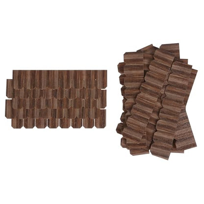 Miniature Roof Shingle Strips for 1:12 Scale Dollhouse Roofing | Set of 25 Strips, REDUCIO! - color: Walnut Tone