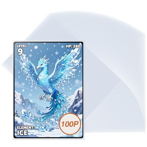 Jumbo Card Sleeves 5.4 x 7.4-100 Pack Soft Clear Oversize Card Protector Sleeves, Jumbo Card Top Loader Size L, Large Card Sleeve for Oversized Trading Card, TCG, MTG, Game Sport Cards, Postcards - color: 5.4x7.4"