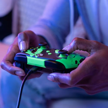PDP Rematch Glow Enhanced Wired Controller for Xbox Series X|S & Xbox One | Licensed for Xbox & PC, 2 Mappable Back Buttons, Advanced Customization in Companion App, Glow-in-the-Dark, Jolt Green - color: Jolt Green, style: Controller