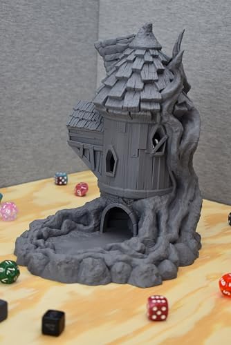 The Wizard's Tower Dice Tower - 11 Inch Tall Dice Tower, 3D Printed, Tabletop RPG, DND Accessories, Dice Tower, Dice Accessories, Role Playing Game