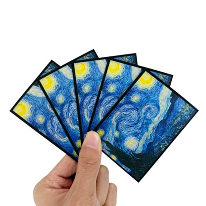 120pcs Starry Sky Night 66x91mm Standard Size Card Protector Top Loaders Board Game Matte Card SleevesTrading Card Game Cover Shield for Standard Size Cards