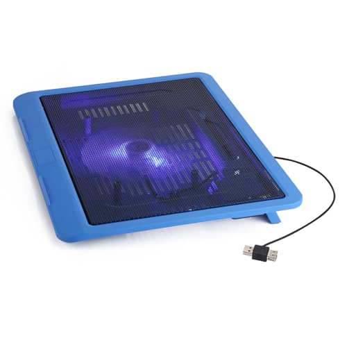 Laptop Cooler Cooling Pad Base Big Fan USB Stand for 14 or Below Notebook Blue The Angle for Optimal Viewing and Comfort Youre Gaming Watching (Blue) - color: Blue