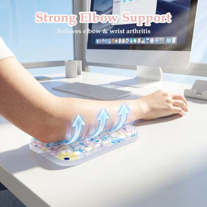 Ospelelf Gel Elbow Rest Pad, Ergonomic Arm Support for Desk, Daisy | Gel-filled Comfort for Summer Heat, Waterproof & Easy-clean, Ideal for Office Computer Use, Size: 6.29" × 4.33" × 0.98" - style: Daisy