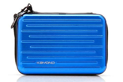 Anti-Shock Silver Aluminium Carry Travel Protective Storage Case Bag for 2.5" Inch Portable External Hard Drive HDD USB 2.0/3.0 (Blue) - color: Blue