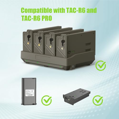 4PCS New Reveal Battery Pack with 4 Port Charger for Reveal Hunting Camera Ultra, X Gen 3.0, 2.0, Pro 3.0, Pro, SK, XB, X (Charger with 4PCS Batteries) - size: 4 Batteries with 1 charger