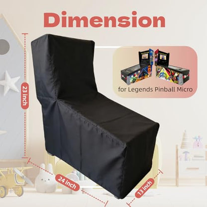 Arcade Dust Cover for Atgames Legends Micro Pinball Machine for Game Room | 24x13x23,Waterproof Dustproof Heavy Duty Oxford Fabric,Custom Design for Atgame Legends Pinball Micro Arcade Machine - size: Pinball-24"x13"x 23"