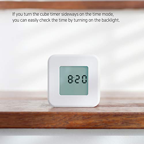 mooas Multi Cube Timer Clock (Yellow), Rotating Flip Gravity Sensor Time Management Digital LED Clock & Timer 3,10,30,60 min Setting ADHD Desk Office Productivity Kids Workout Kitchen - color: Yellow