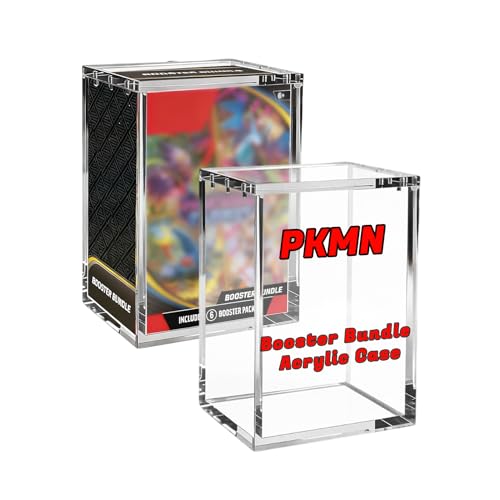 (1 Pack) Standard Height Booster Bundle Acrylic Case, Magnetic Display Case | 8mm Crystal-Clear Acrylic, Magnetic, Stackable, Fits Standard-Height Booster Bundles & Build & Battle Boxes - color: Clear- 1pack, size: For Standard Booster Bundle Box