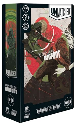IELLO | Unmatched - Robin Hood vs Big Foot | Card Game | Ages 9+ | 2 Players | 20 mins Minutes Playing Time