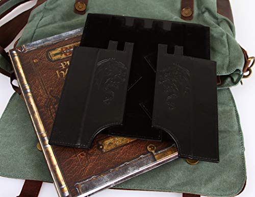 Forged Dice Co. Draco Castle Foldable Dice Tray and Dice Tower - Foldable DND Dice Tray and Dice Rolling Tray Tower - Perfect for Dungeons and Dragons RPG and Tabletop Gaming - color: Black