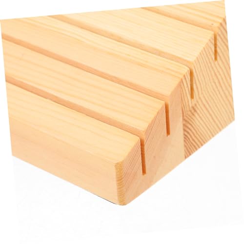 Yardwe 2Pcs Wooden Card Holder Wooden Display Base for Playing Cards Practical Storage for Games Compact Design for Home Decoration Sturdy Stand for Cards and Chess