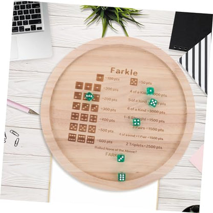 Dice Game Playset Wooden Dice Tray for Rolling Storage Tray Modern Game Night Accessory